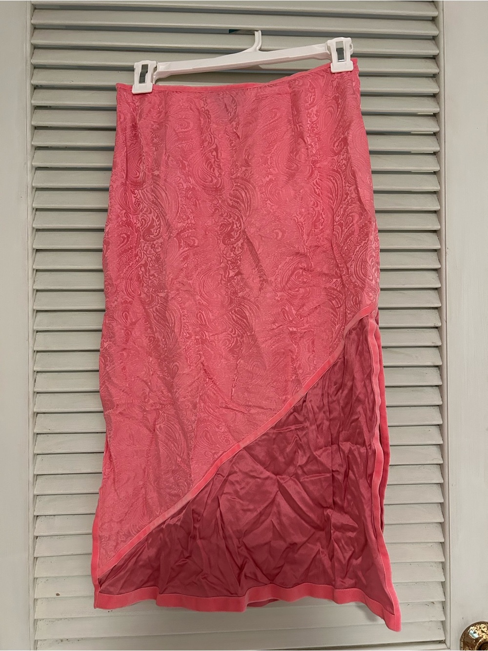 Bebe pink Silk Midi Skirt size xs